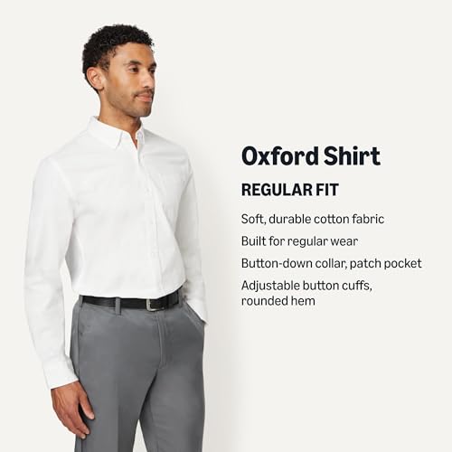 Image of Amazon Essentials Men's Long-Sleeve Pocket Oxford Shirt