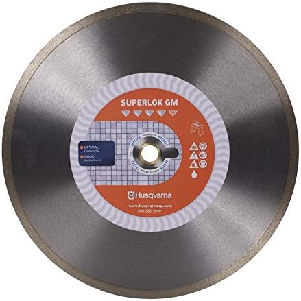 Husqvarna 542761277 Superlok Porcelain High Production Diamond Tile Blade, 10-Inch x .070-Inch x 5/8-Inch