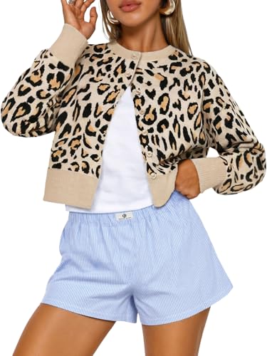 Image of Trendy Queen Cropped Cardigan Sweaters for Women Fall Fashion Clothes 2026 | Lightweight Knit Button-Down, Y2K Open-Front Layering Piece for Fall, Spring & Office Wear
