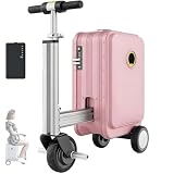 Valigia Elettrica Cavalcabile,Monopattino Da Viaggio Intelligent A-Pink