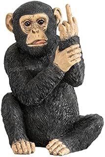 Large Resin Rude Monkey Ornament Statue Scuplture Figurine Gift Home Decoration (Black)