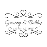 Personalized Wedding Floor Decals - Custom Name and Date Design - Elegant Dance Floor Decal - Vinyl Wedding Reception Decor, Romantic Couple Sticker