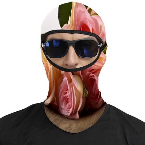 Pasamontaña térmico para hombre y mujer con estampado de rosas y flores, máscara facial para esquí, motocicleta y clima frío miniatura 3