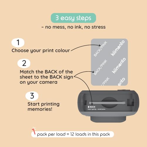Image of kiimento Print Pack for P2 Instant Print Camera, 40-prints Variety, Ink‑Free Thermal Cards, 78x56 mm Vertical, BPA & BPS Free, 4 Styles (10 Each): Timeless, Golden, Calm, Sweet