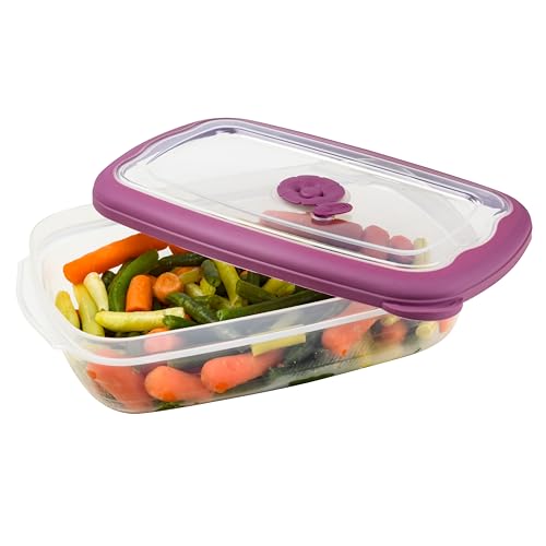 Tribello Freezer To Microwave 53oz Food Storage Containers With Airtight Lids, Microwave safe with Steam Vents lids, On The Go Meal Prob Lunch Containers - Dishwasher Safe, BPA-Free 6.7-Cup