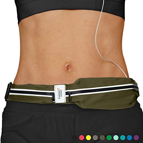 Sport2People Running Belt USA Patented - Hands-Free Workout Fanny Pack - iPhone X