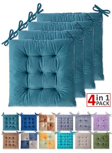 WONDER MIRACLE 4 Pack Seat Cushion/Chair Cushion Pads for Dining Chairs, Office Chair