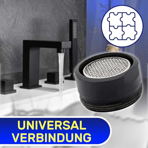 Strahlregler für Wasserhähne mit Anschluss M24 Hergestellt aus Messing in Schwarz Lackiert - Garantie 10 Jahre - MONTERAL