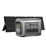 ALLPOWERS R1500 LITE Portable Power Station with Solar Panel 200W SE200, 1056Wh LiFePO4 Battery, 1600W AC/100W USB-C Output Portable Power, Fast Charge Solar Generator for Outdoor Camping