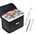 Produktbild HanQix 61+2 Marker Stifte Grafitti Farbige Twin Tip Marker Kreatives Farbset für Zeichnungen Manga und Skizzenzeichnungen Graffiti-Textmarkern Ideal für Manga-Künstler