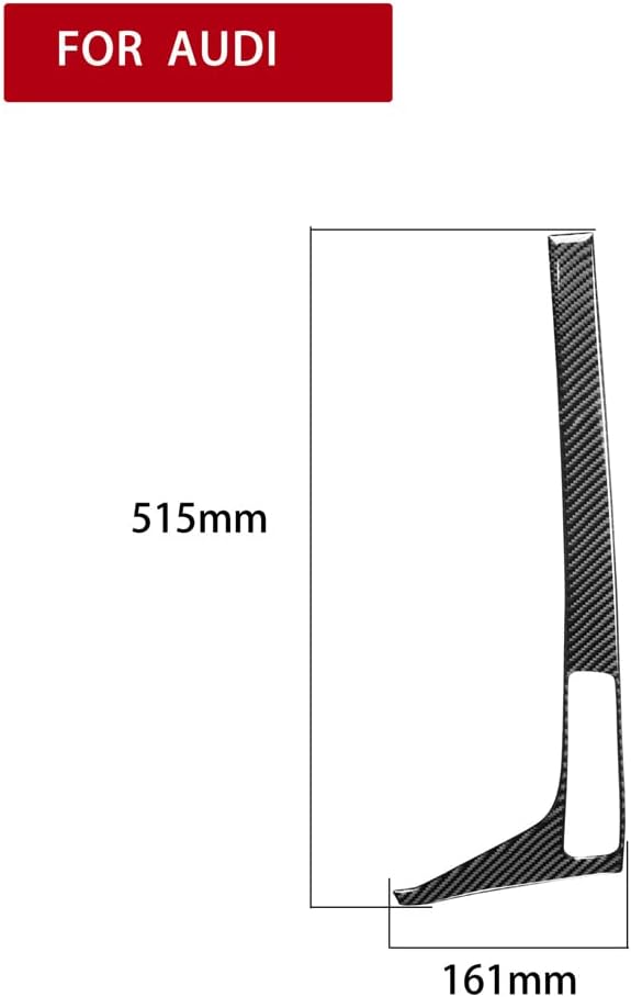 Blazeray Carbon Fiber Interior Accessories Decorative Cover Trim Sticker Fit for Audi A4 B9 2017-2019 (Gear Shift Side Panel LHD)