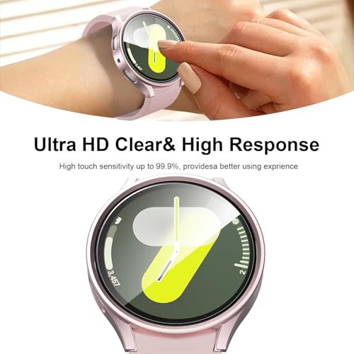 JERXUN 5+5 Pack for Samsung Galaxy Watch 7 Screen Protector Case 40mm — view 3