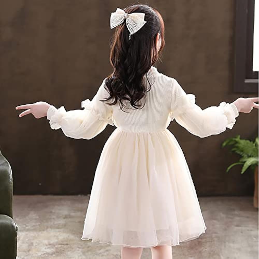 Amazon | [ロングペン] ガールズ 長袖ワンピース 蝶柄 子供服 キッズ