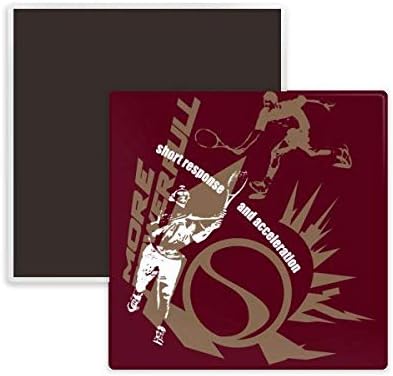 Graffiti Street Powerful Tennis Players Square Ceramics Fridge Magnet Keepsake Memento image 2
