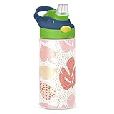Fácil de beber: la botella de agua está diseñada con un popote y una simple boquilla abatible que garantiza un fácil funcionamiento con una sola mano y una apertura rápida. Con el diseño de tapa abatible, la pajita se mantiene limpia. La botella es fácil de rellenar gracias al diseño de boca ancha y tiene un agarre texturizado que garantiza una sujeción firme.