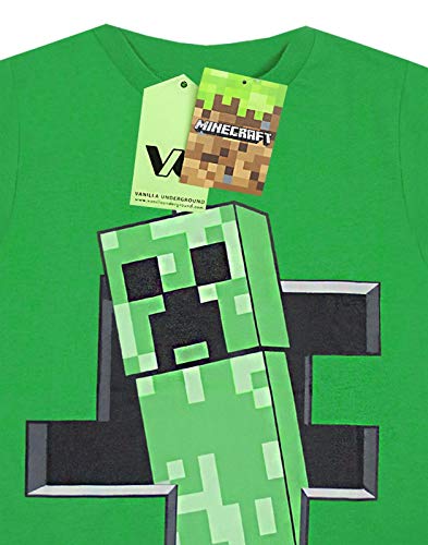 MINECRAFT T-Shirt da Giocatore Verde Manica Corta