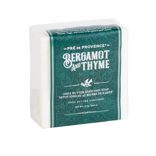 Image of Pre de Provence Bergamot & Thyme Men's Fragrance Collection, Cube Soap, 200 G