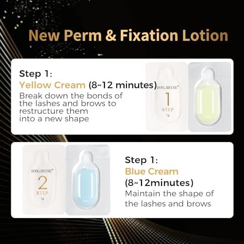 DONG RHYME Kit de Levantamento de Cílios, Loção Profissional para Permanente de Cílios, Sachê Descar