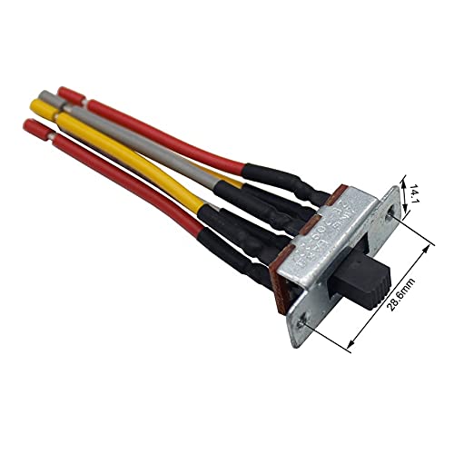 2pcs 3a 6A 250vac ZE-209-22 Celling Fan Reverse Direction DPDT On On Panel Mount Vertical Wiring Slide Switches