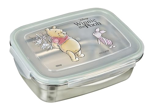 Undercover – Portamerenda Winnie The Pooh con Guarnizione in Silicone – in Acciaio Inox – capacità di 550 ml – Contenitore per Sandwich Scolastico – portamerenda per Bambini – Lunchbox