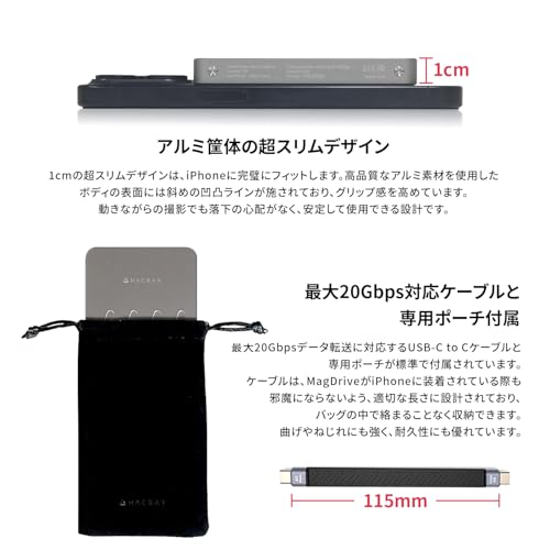HACRAY MagDrive 2TB Magsafe対応 HR27402サムネイル6
