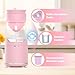 BRIOBITE Soft Serve Ice Cream Maker Machine – Rechargeable Compact for Homemade Gelato,Sorbet & Frozen Yogurt, Stylish Pink Design,Perfect for 1-2 Servings,Best Gift for Couples & Families