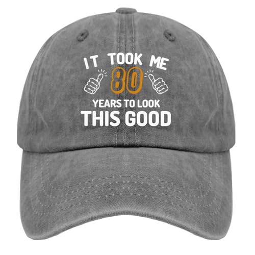 ODCRAT It Took Me 80 Years to Look This Good Golf Hat Men's Hat Sun Hat Men Gifts for Him Cycling Hat