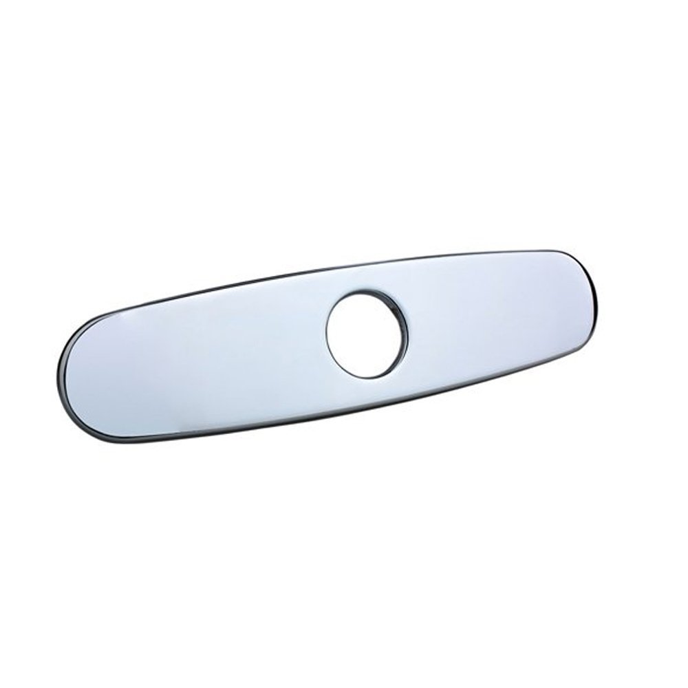 WIQUYBML 10-Inch Kitchen Sink Faucet Tap Hole Cover Deck Plate Escutcheon, Polished Chrome