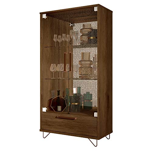 Cristaleira Vintage Premium Canela Madeirado