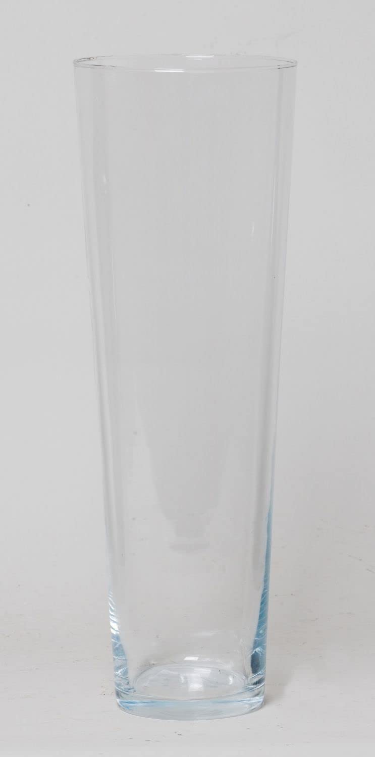 INNA-Glas Vaso Conico Jenny In Vetro Trasparente - 19,5 Cm - Spessore 3 Mm - Made In EU - 4