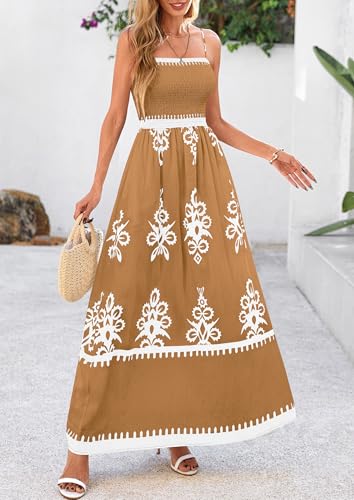 Image of PRETTYGARDEN Women's Summer Boho Maxi Dress Floral Sundresses