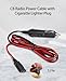 CB Radio Power Cord with Cigarette Lighter Plug, 3-Pin 2-Wire Fused Cable, 16AWG Heavy-Duty Copper Wire 59 Inch, Compatible with Cobra Galaxy Midland – CB Radio Accessories ﻿