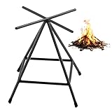 MorningRo 1 Pcs Vertical Fire Pit Grate, Metal Portable 12 inch Fire Place Log Grate, Low Smoke, High Heat, Firepit Top Section for Patio, Chiminea, BBQ, Wood Stacker, Indoor, Outdoor Use