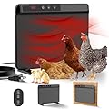 HOPOCO Smart Chicken Coop Heater with Efficient Thermostat, Compatible with Timers & Temp Controllers, 200W Safe Inside Radiant Flat Panel Warmer, Remote-Adjustable for Pets & Animals in Winter