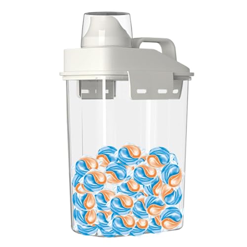 Dispensador de detergente, tapa de contenedor de cápsulas de lavandería - Soporte para detergente con tapa para vaina de lavandería,Dispensador de perlas elevador de perfume de gran capacidad