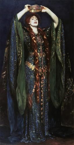 Art Mural Ellen Terry Tableau Graffiti Idéal pour Grand Salon Lumineux 60x90cm