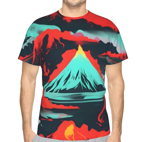 T-shirt classique homme Volcano Bloom confortable et graphique