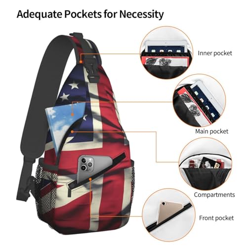 Bolso Cruzado tipo Sling para Mujeres y Hombres Negro miniatura 3