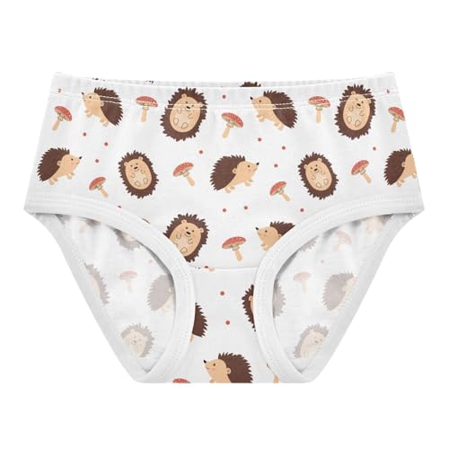 Little Girl Underwear Toddler Panties Kids Undies Hedgehogs Mushrooms Soft Cotton Briefs 2T-8Y