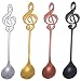 Gurxi Cucchiaio da Dessert Nota Musicale Cucchiaio Musicale Latte Cucchiaio da caffè in Acciaio Inossidabile Nota Musicale Cucchiai Innovativi per Torte caffè Dessert Marmellata Gelato （4 Colori）
