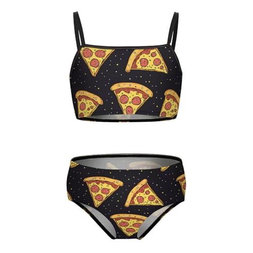 Pizza Food Print Girls Bikini Swimsuit Two Piece Bathing Suit Beach Swimwear