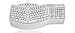 Perixx Periboard-512 Ergonomic Split Keyboard - Natural Ergonomic Design - White - Bulky Size 19.09"X9.29"X1.73"
