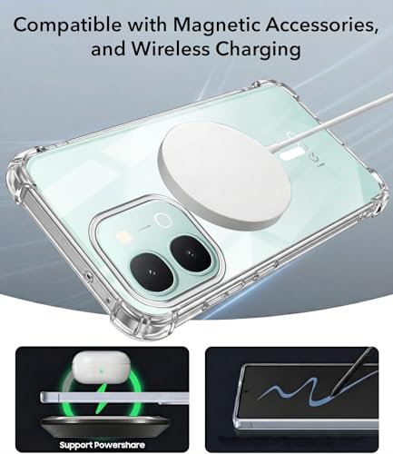 Image of Jkobi Shockproof Crystal-Clear Back Cover for Vivo iQOO Z11x 5G (Magsafe Wireless Support | Drop & Camera Protection | Hard Polycarbonate)