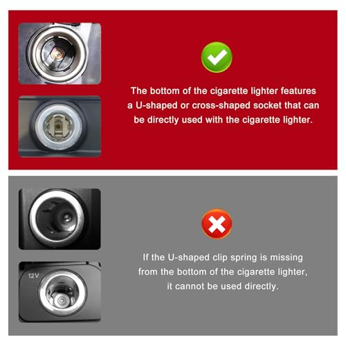 Image of Eject Button Car Cigarette Lighter, 12 Volt Aluminum Auto Cigarette Lighter Plug Replacement, Universal Cigarette Lighters Button Decoration for Most Vehicle Socket Size A (Black)