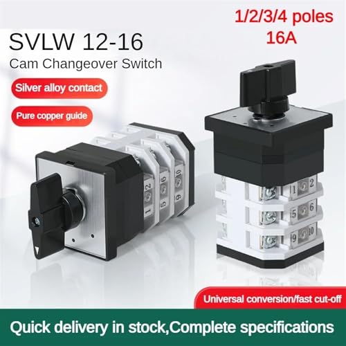 Interruptor de conmutación de leva universal LW12-16 con terminales de alta sujeción 3