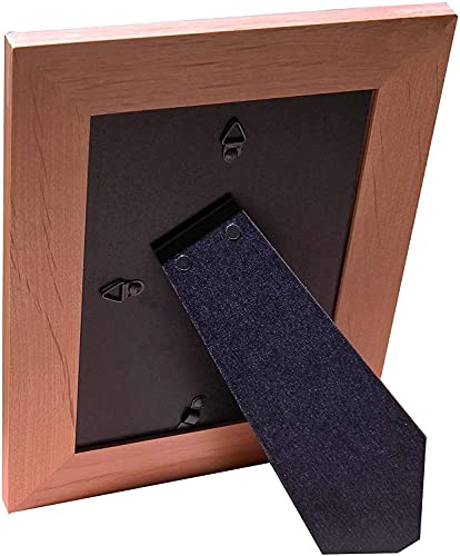 CustomGiftsNow 55th Anniversary - Engraved Natural Alder Wood Tabletop/Hanging Wooden Wedding Picture Frame (4x6-inch Horizontal)