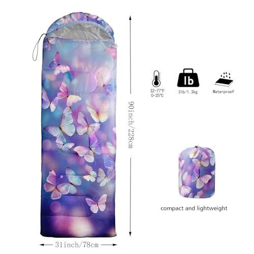 Image of QOOMO Camping Sleeping Bags,3 Season Warm & Cool Weather,Lightweight,Waterproof Sleeping Bags for Adults & Kids,Traveling,and Outdoors,Camping Gear Equipment
