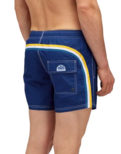 SUNDEK Bañador para hombre con cintura elástica, 35,5 cm, longitud 12,7 cm de entrepierna, A1701 - Admiral, X-Small
