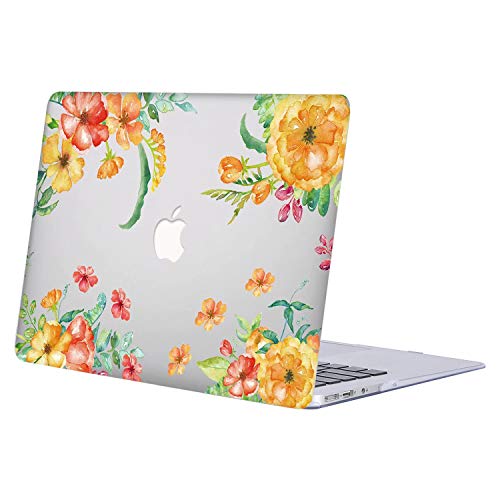 Schutzhülle für MacBook Air 33 cm (13 Zoll), A1369 & A1466, Kunststoff, Hartschale, für ältere Version 2010–2017, MacBook Air 13 Zoll, R389, Gelb