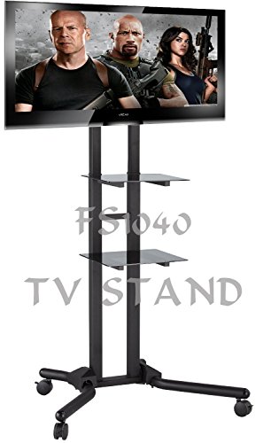 FS1040-2m hohen TV Trolley Floor mit Halterung für LCD/Plasma-TVs & Glasregale Stehen